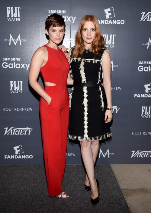 Mandatory Credit: Photo by Andrew Walker/Variety/REX Shutterstock (5073722m) Jessica Chastain and Kate Mara at the Variety Fandango Studio Powered by Samsung Galaxy at Holt Renfrew during the 2015 Toronto International Film Festival on 11 Sep 2015 in Toronto, Canada. Variety Fandango Studio Powered by Samsung Galaxy, Toronto International Film Festival, Canada - 11 Sep 2015