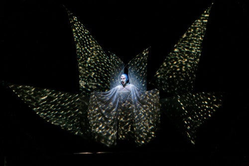 Erika Miklósa as the Queen of the Night in Mozarts Die Zauberflöte. Photo: Ken Howard/Metropolitan Opera