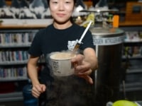 custom flavoured nitrogen ice cream station developed just for Hush Hush by the innovators at Cool N2 - Copy of YYZ_5057